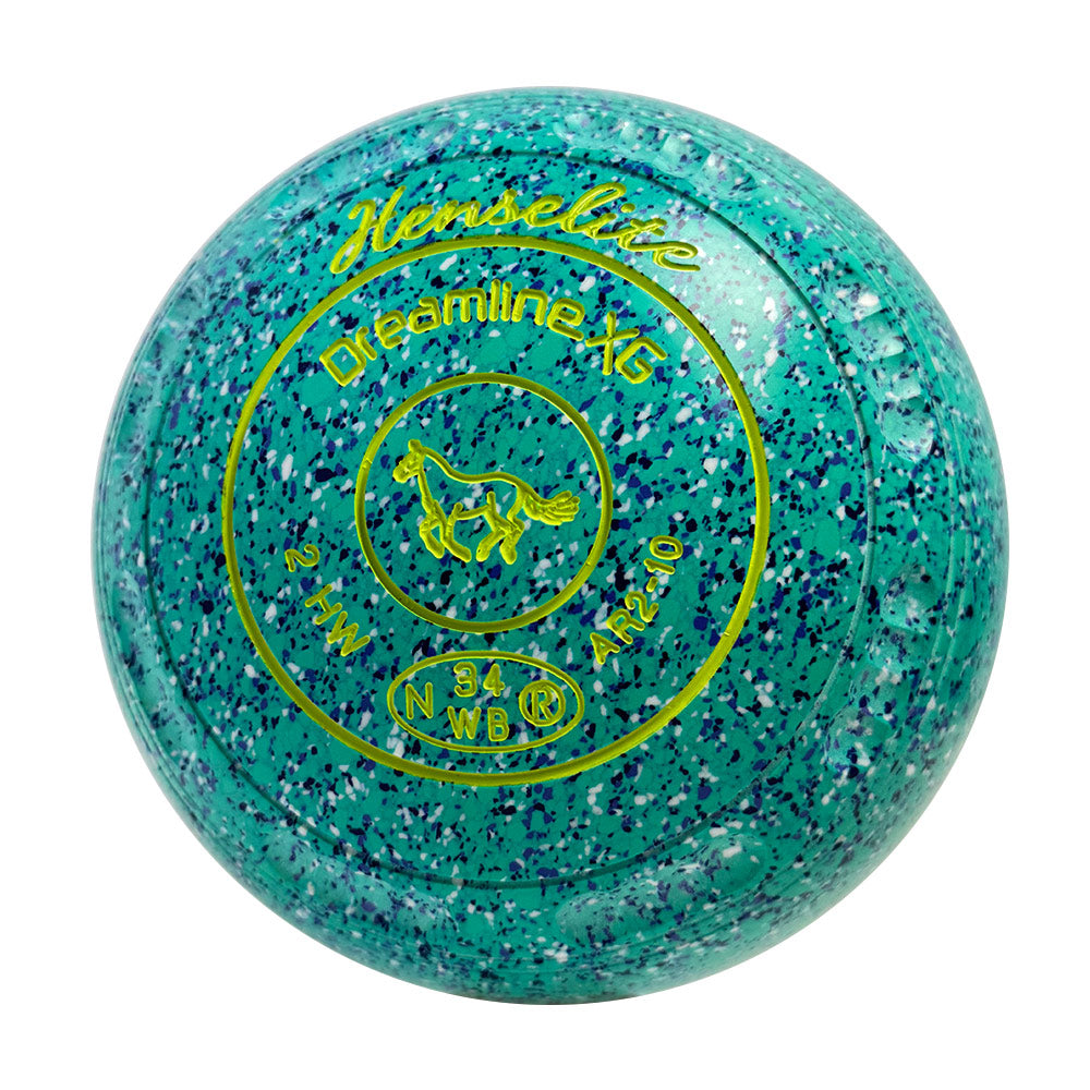 Henselite Dreamline XG Lawn Bowls Size 2 Heavy Gripped - Seaspray  AR2-10