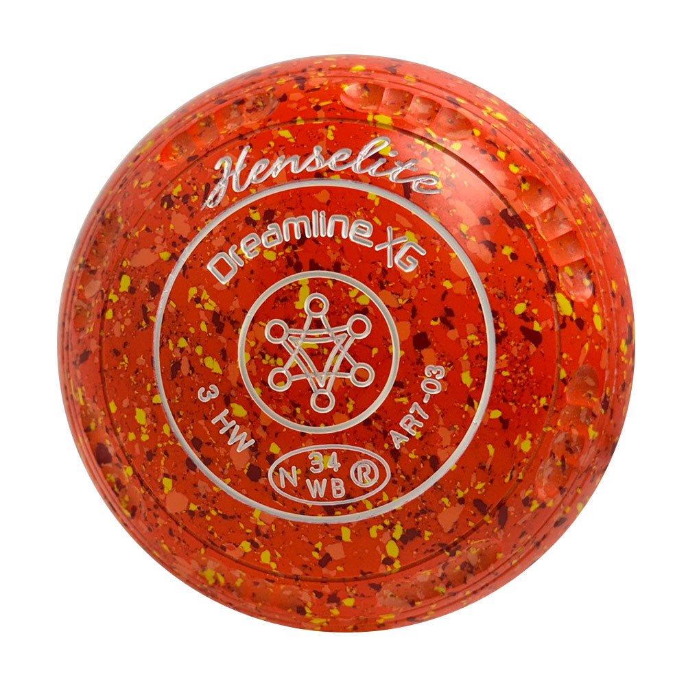 Henselite Dreamline XG Lawn Bowls Size 3 Heavy Gripped - Sunburst - AR7-03