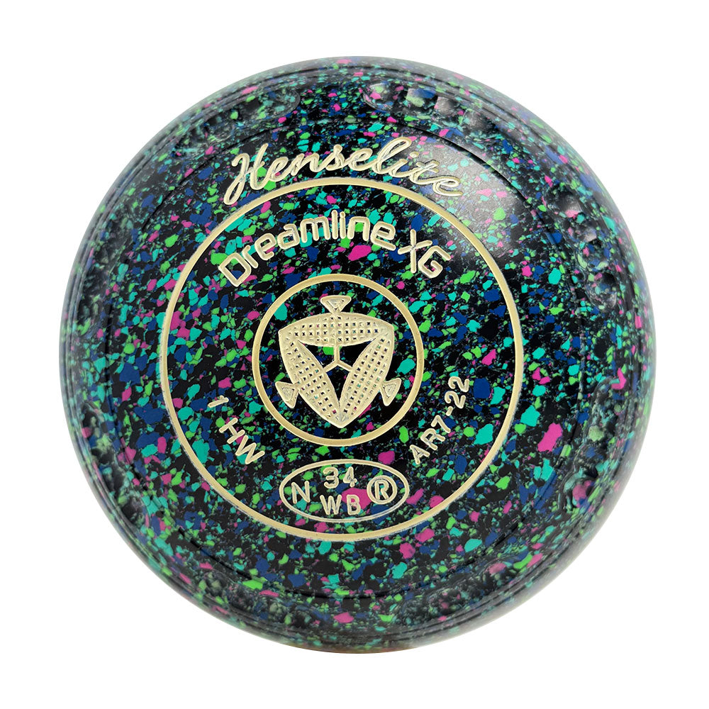 Henselite Dreamline XG Lawn Bowls Size 1 Heavy Gripped - Mystic  AR7-22