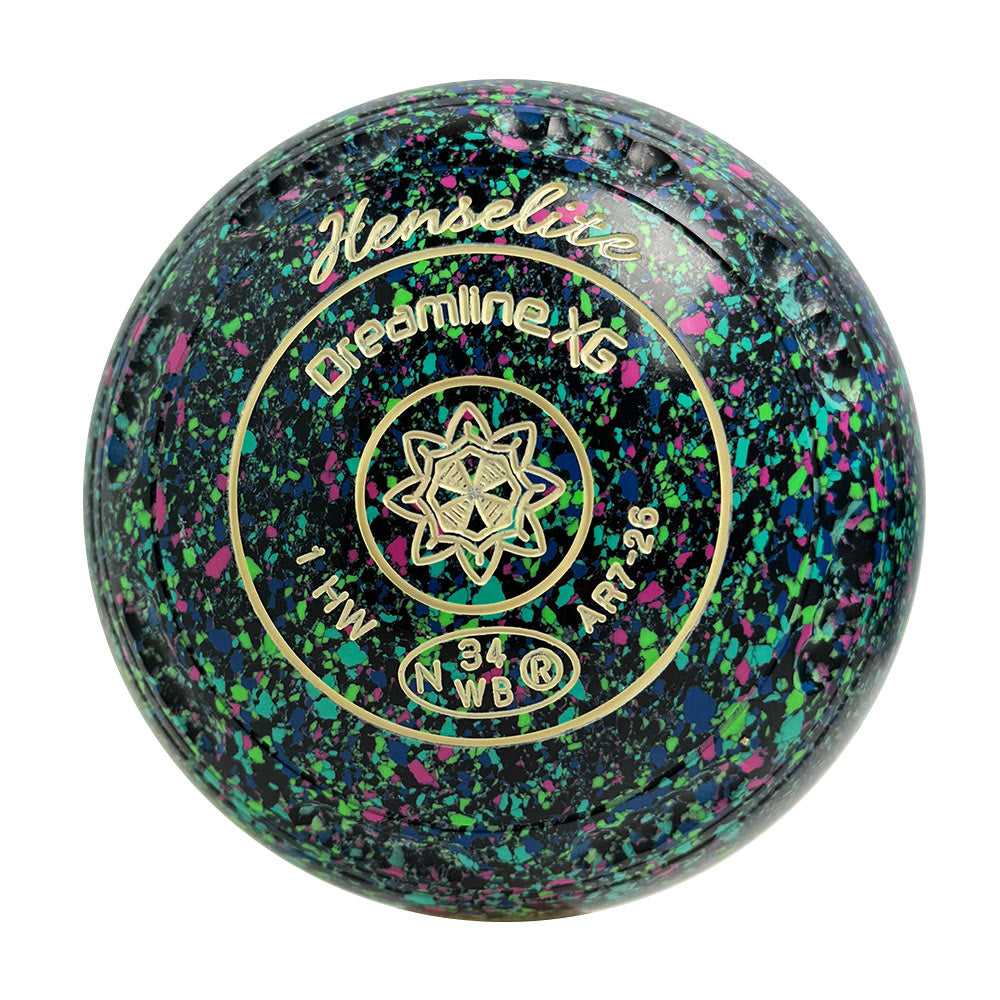 Henselite Dreamline XG Lawn Bowls Size 1 Heavy Gripped - Mystic - AR7-26