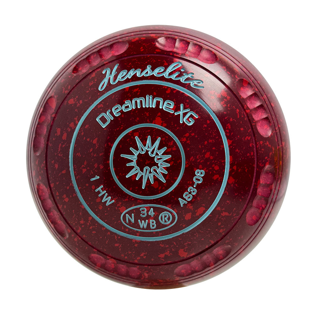 Henselite Dreamline XG Lawn Bowls Size 1 Heavy Gripped - Ruby Rich - AS3-08