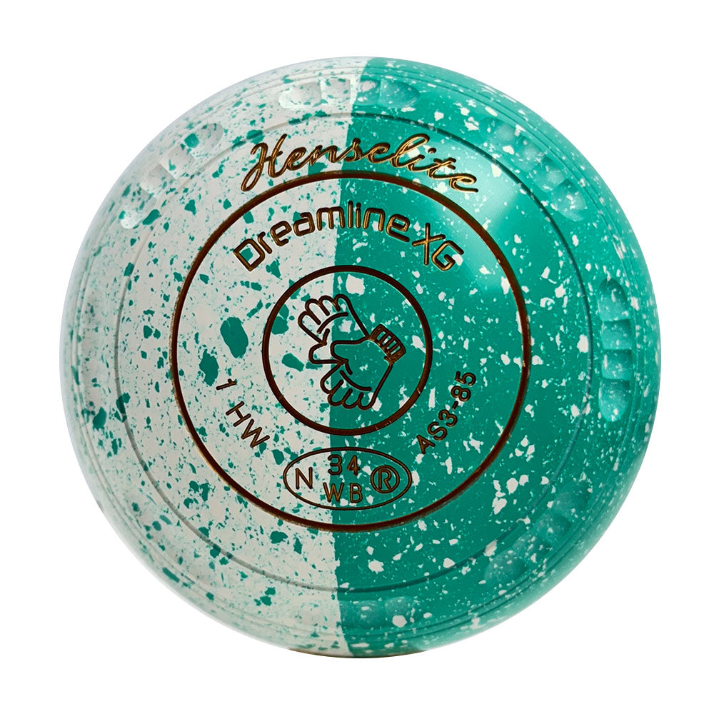 Henselite Dreamline XG Lawn Bowls Size 1 Heavy Gripped - Peppermint Duo - AS3-85