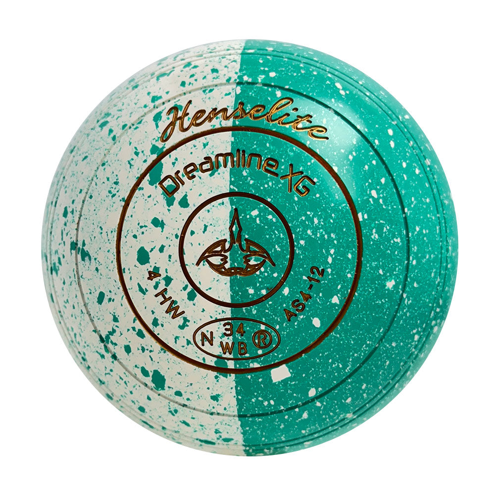 Henselite Dreamline XG Lawn Bowls Size 4 Heavy Non Gripped - Peppermint Duo - AS4-12