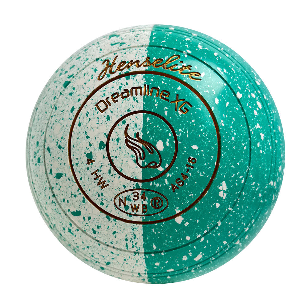 Henselite Dreamline XG Lawn Bowls Size 4 Heavy Non Gripped - Peppermint Duo - AS4-16
