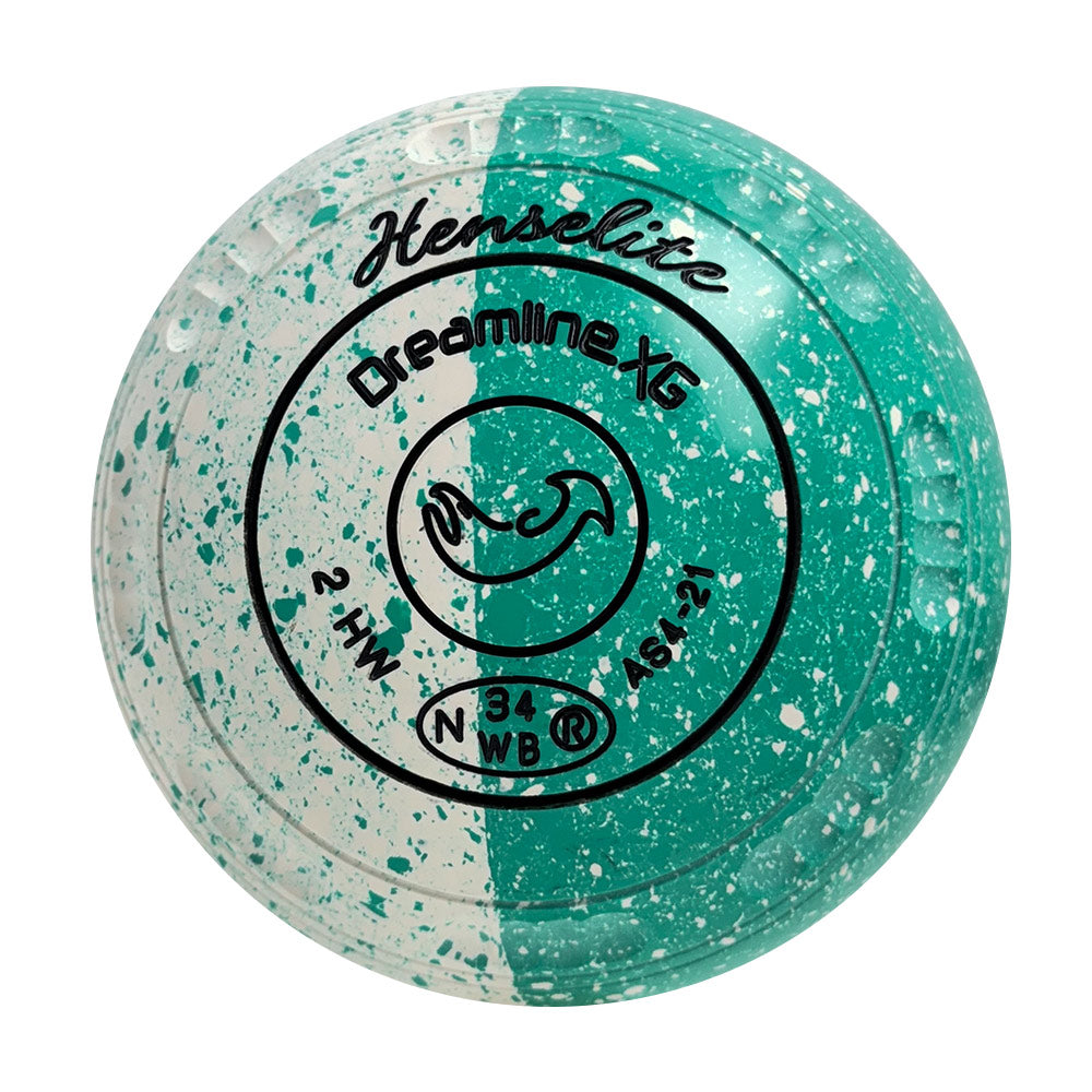 Henselite Dreamline XG Lawn Bowls Size 2 Heavy Gripped - Peppermint Duo - AS4-21