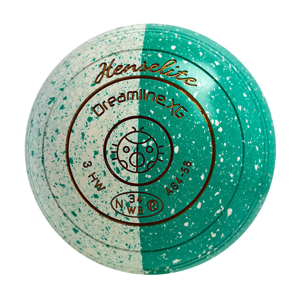 Henselite Dreamline XG Lawn Bowls Size 3 Heavy Non Gripped - Peppermint Duo - AS4-56