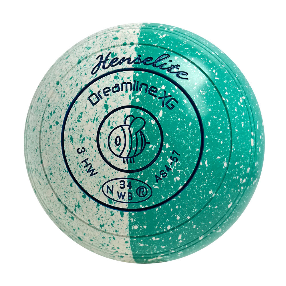 Henselite Dreamline XG Lawn Bowls Size 3 Heavy Non Gripped - Peppermint Duo  - AS4-57