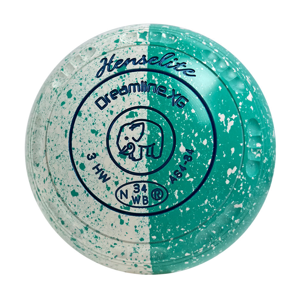 Henselite Dreamline XG Lawn Bowls Size 3 Heavy Gripped - Peppermint Duo - AS4-84