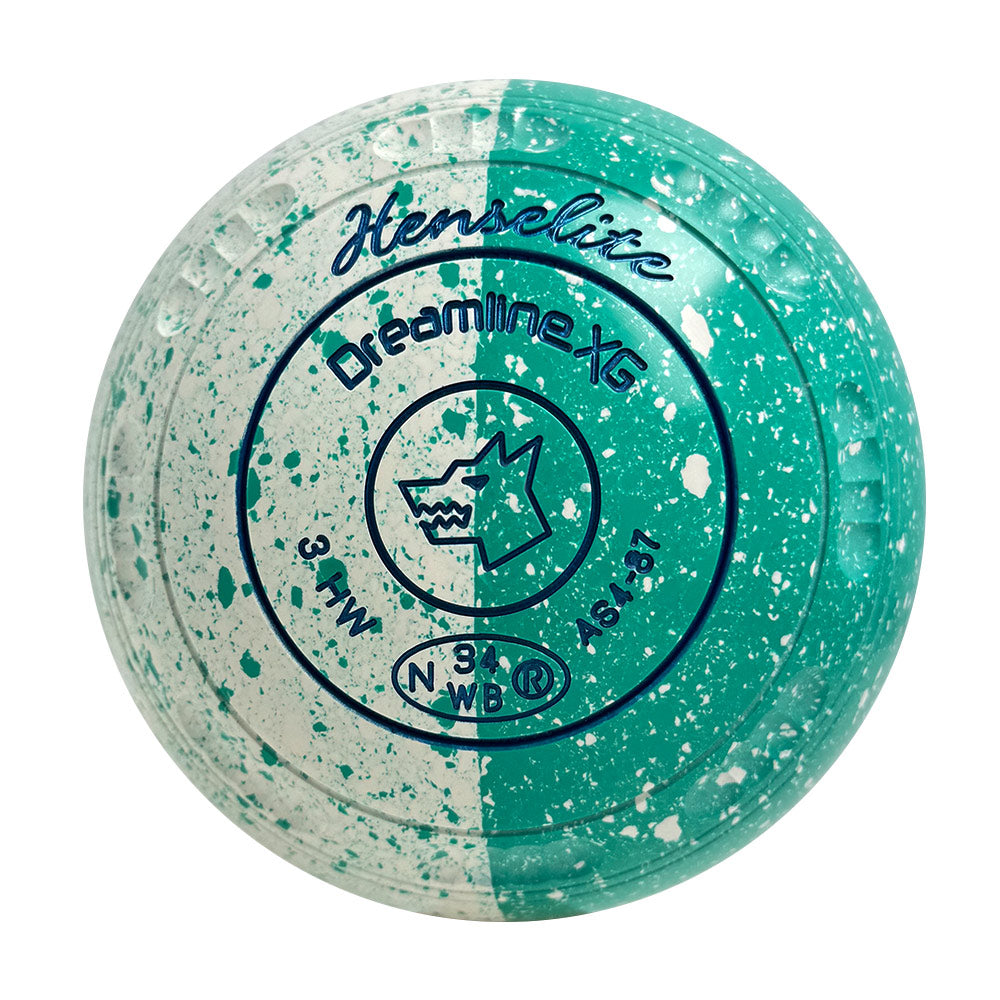 Henselite Dreamline XG Lawn Bowls Size 3 Heavy Gripped - Peppermint Duo - AS4-87