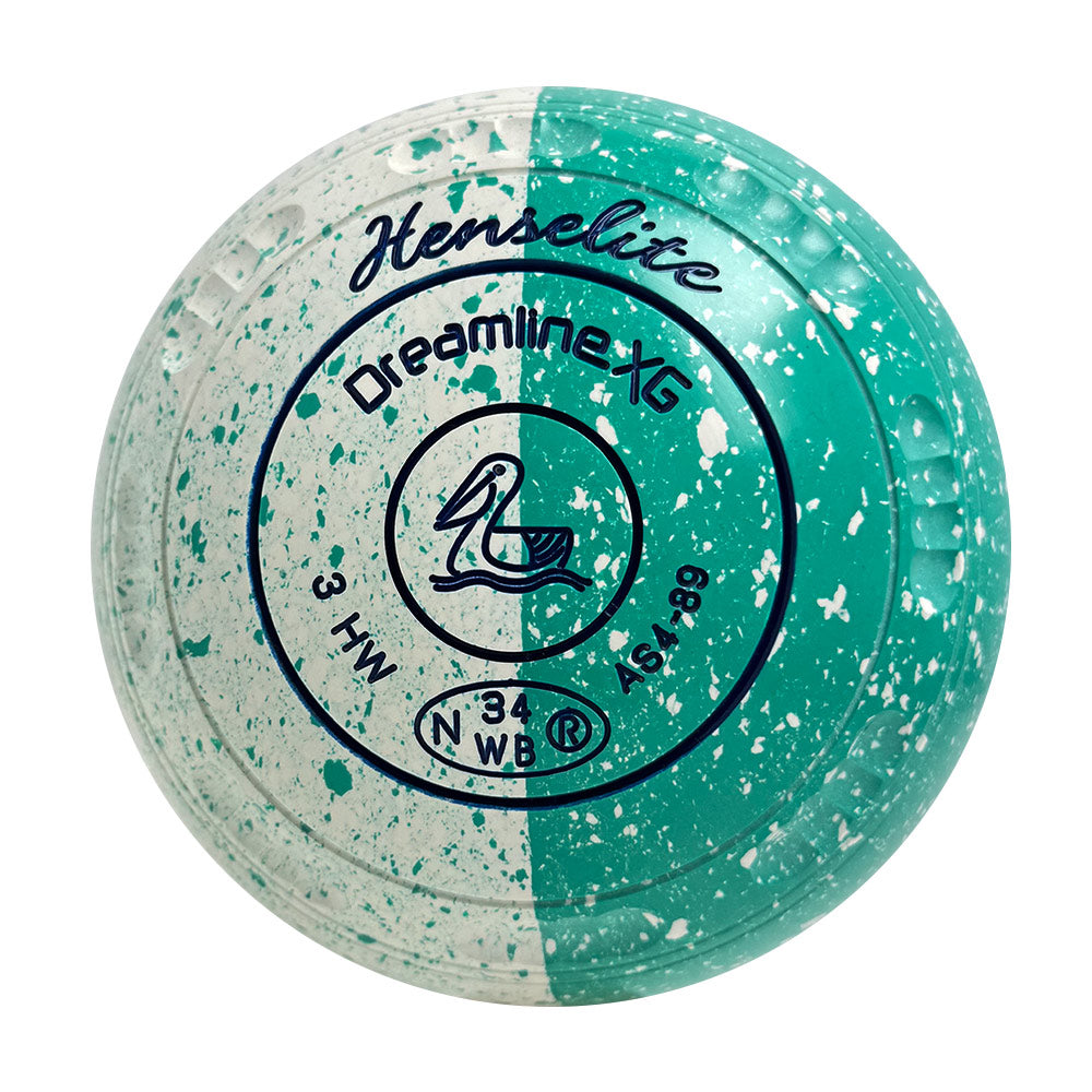 Henselite Dreamline XG Lawn Bowls Size 3 Heavy Gripped - Peppermint Duo - AS4-89