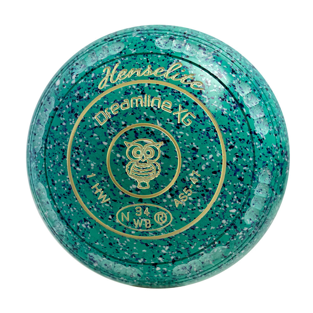 Henselite Dreamline XG Lawn Bowls Size 1 Heavy Gripped - Seaspray  AS5-47
