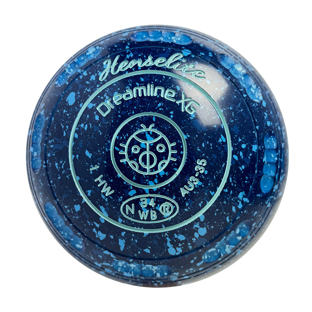 Henselite Dreamline XG Lawn Bowls Size 1 Heavy Gripped - Denim AU3-35