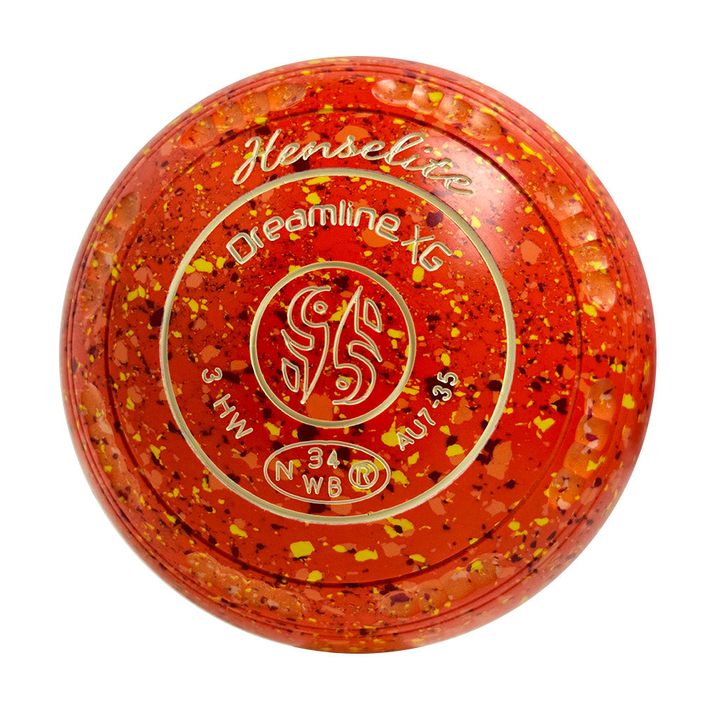 Henselite Dreamline XG Lawn Bowls Size 3 Heavy Gripped - Sunburst  AU7-35