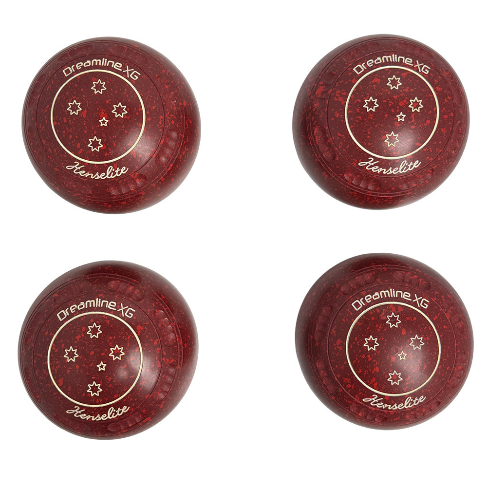 Henselite (Pre-Owned) Dreamline XG Lawn Bowls Size 4 Heavy Gripped - Ruby Rich