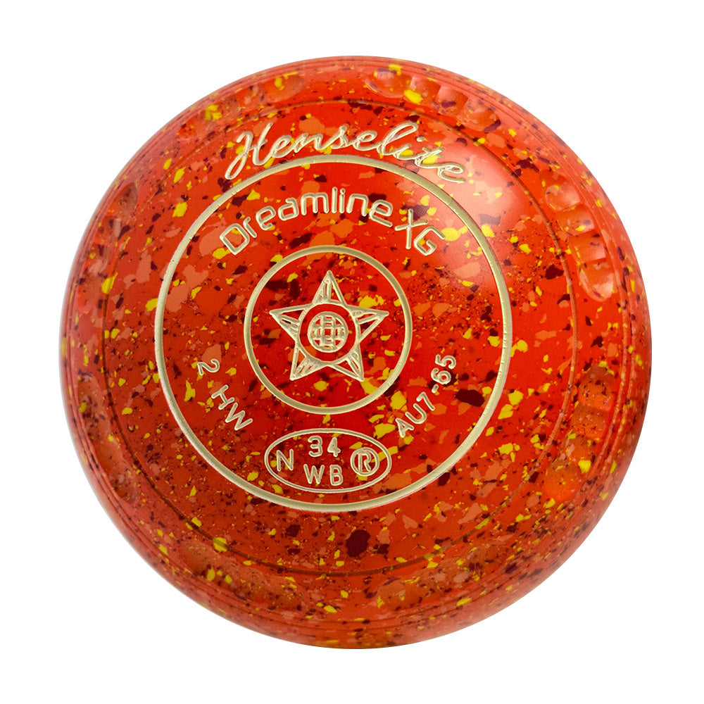 Henselite Dreamline XG Lawn Bowls Size 2 Heavy Gripped - Sunburst  AU7-65