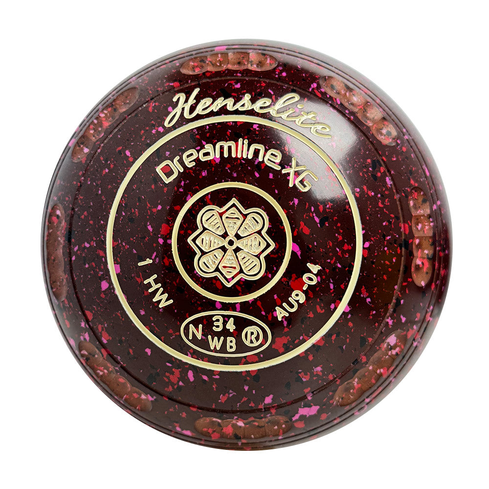 Henselite Dreamline XG Lawn Bowls Size 1 Heavy Gripped - Cherry AU9-04