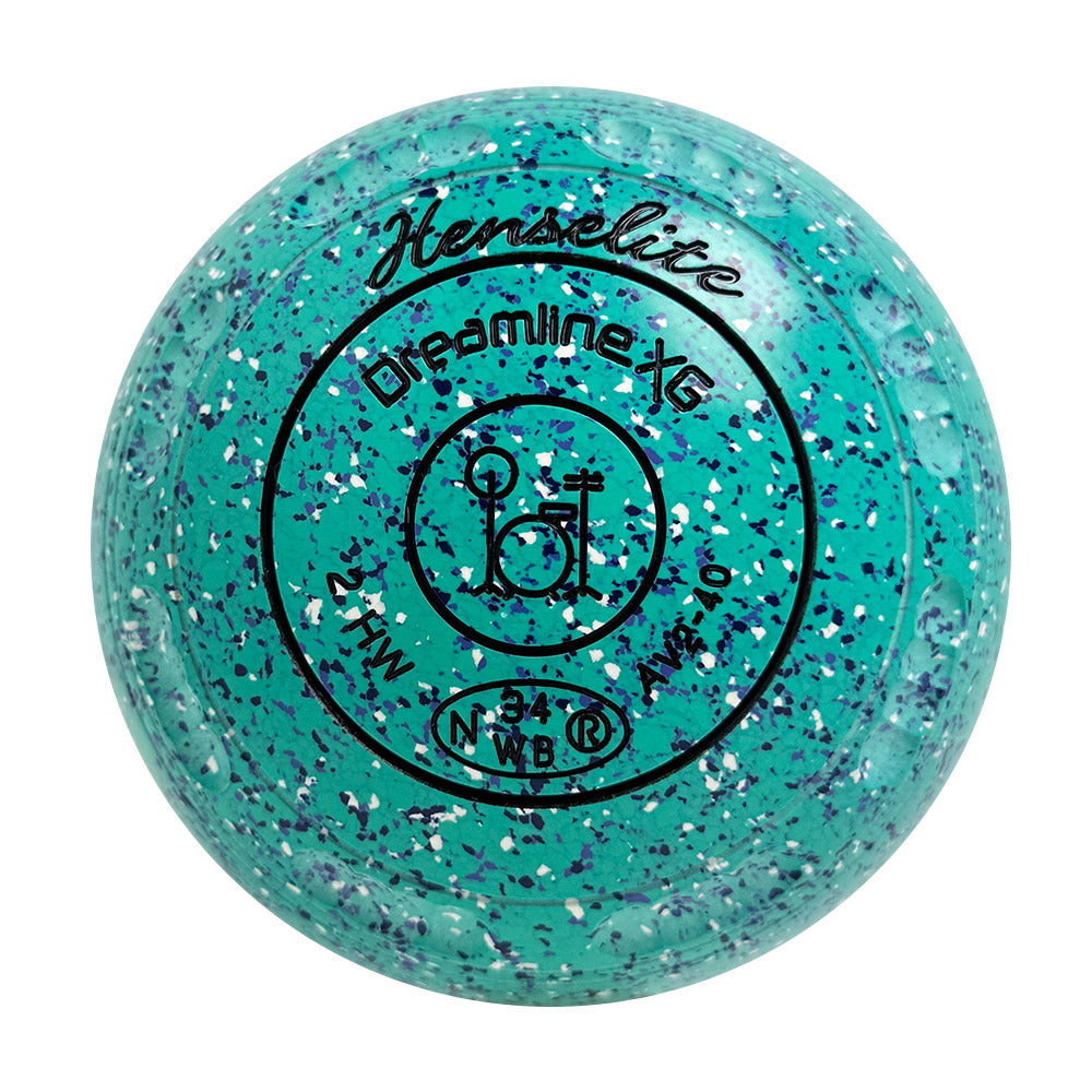Henselite Dreamline XG Lawn Bowls Size 2 Heavy Gripped - Seaspray  AV2-40