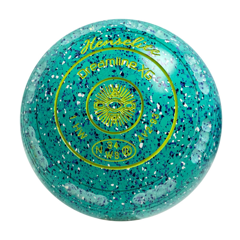 Henselite Dreamline XG Lawn Bowls Size 1 Heavy Gripped - Seaspray  AV2-93