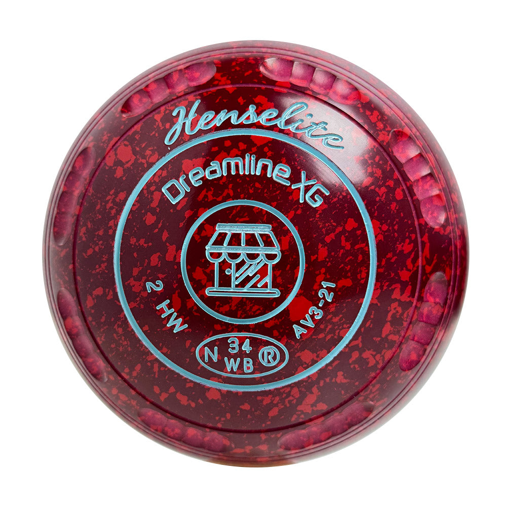 Henselite Dreamline XG Lawn Bowls Size 2 Heavy Gripped - Ruby Rich  - AV3-21