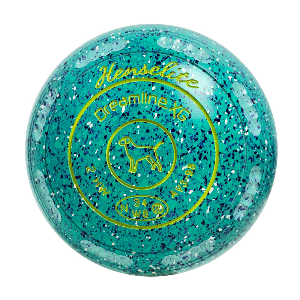 Henselite Dreamline XG Lawn Bowls Size 2 Heavy Gripped - Seaspray AV3-98
