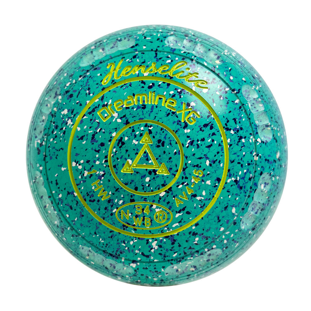Henselite Dreamline XG Lawn Bowls Size 1 Heavy Gripped - Seaspray  AV4-45