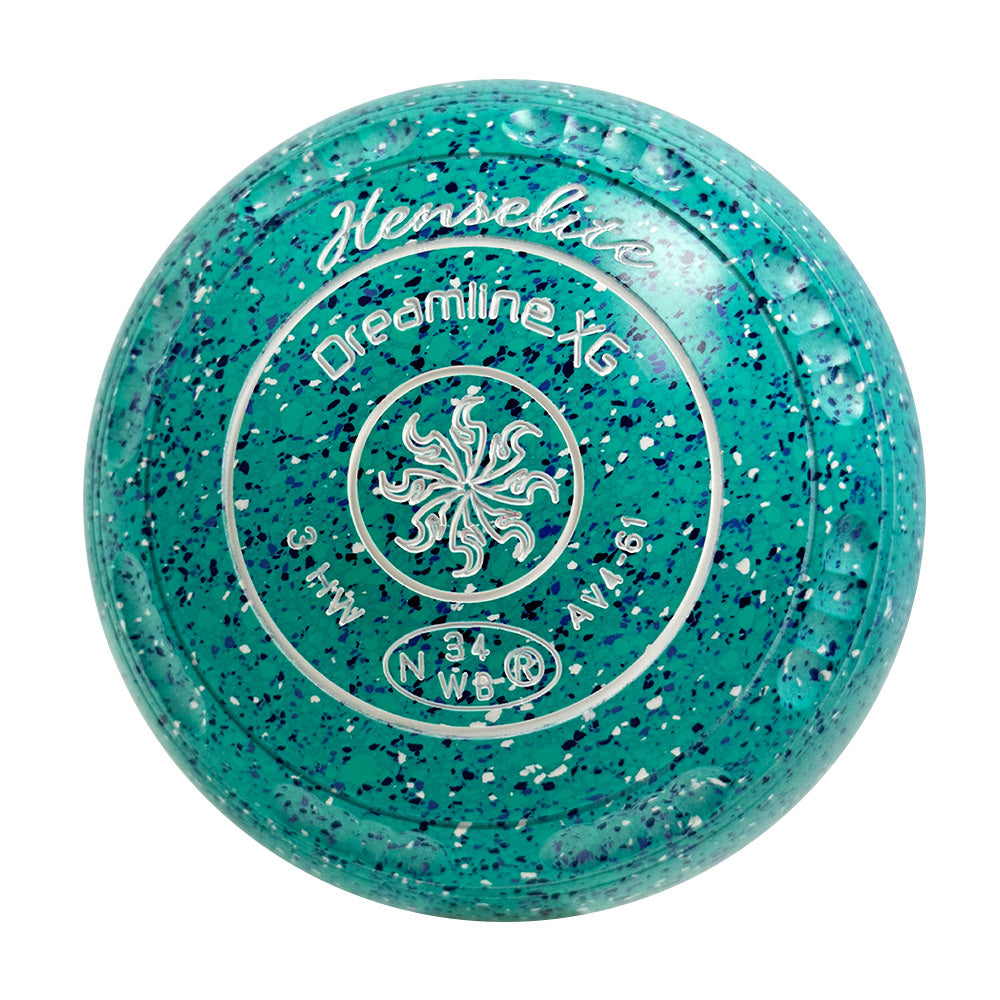 Henselite Dreamline XG Lawn Bowls Size 3 Heavy Gripped - Seaspray  AV4-61