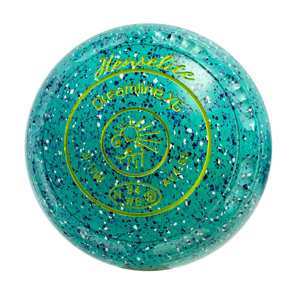 Henselite Dreamline XG Lawn Bowls Size 3 Heavy Gripped - Seaspray  AV4-65
