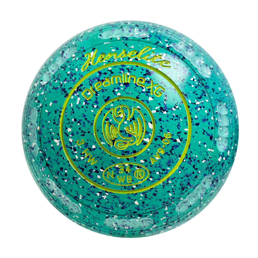 Henselite Dreamline XG Lawn Bowls Size 3 Heavy Gripped - Seaspray  AV9-06