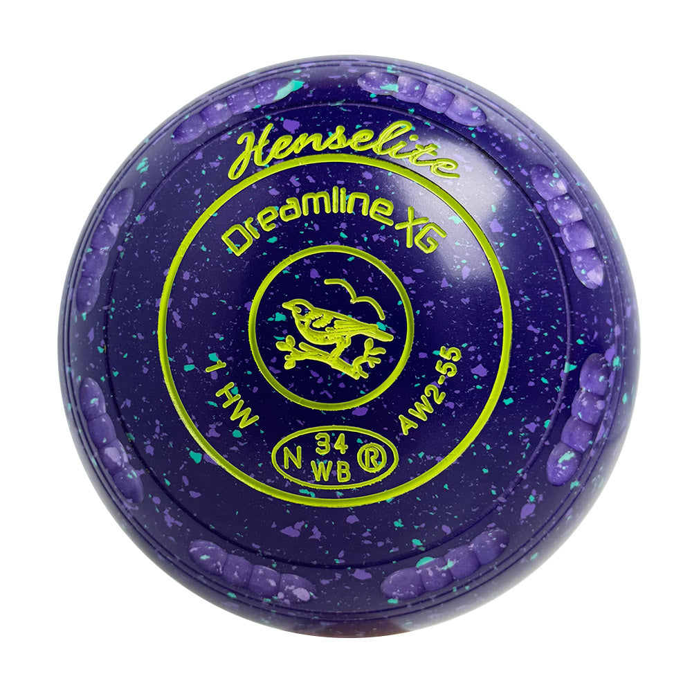 Henselite Dreamline XG Lawn Bowls Size 1 Heavy Gripped - Grapevine AW2-55