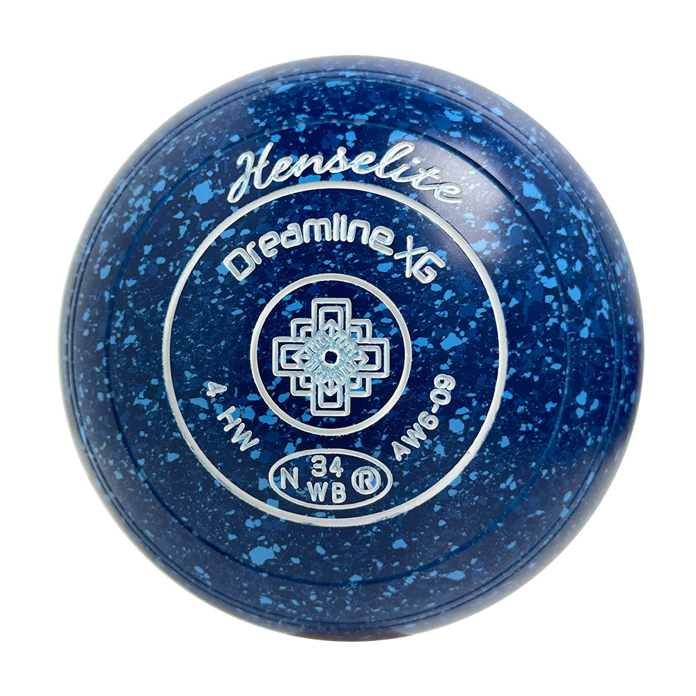 Henselite Dreamline XG Lawn Bowls Size 4 Heavy Non-Gripped - Denim  AW6-09