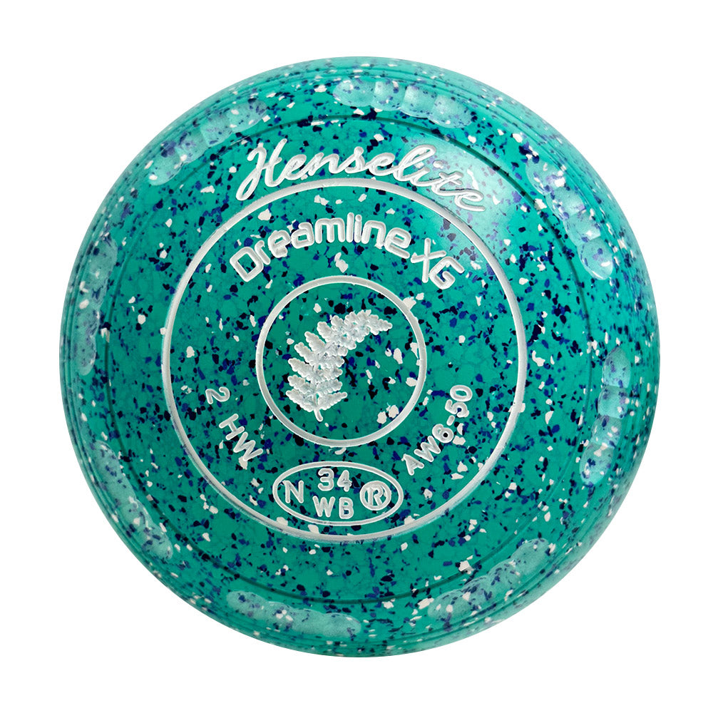 Henselite Dreamline XG Lawn Bowls Size 2 Heavy Gripped - Seaspray  AW6-50