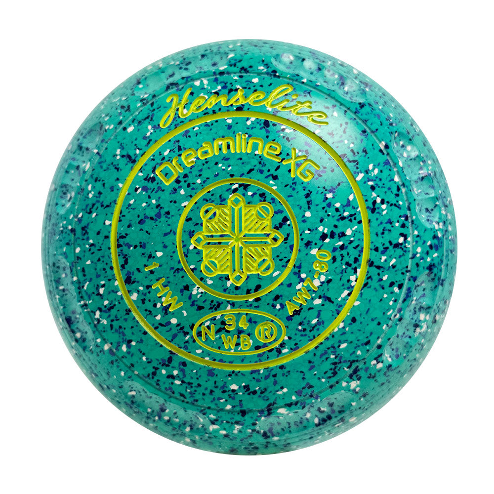 Henselite Dreamline XG Lawn Bowls Size 1 Heavy Gripped - Seaspray AW7-80