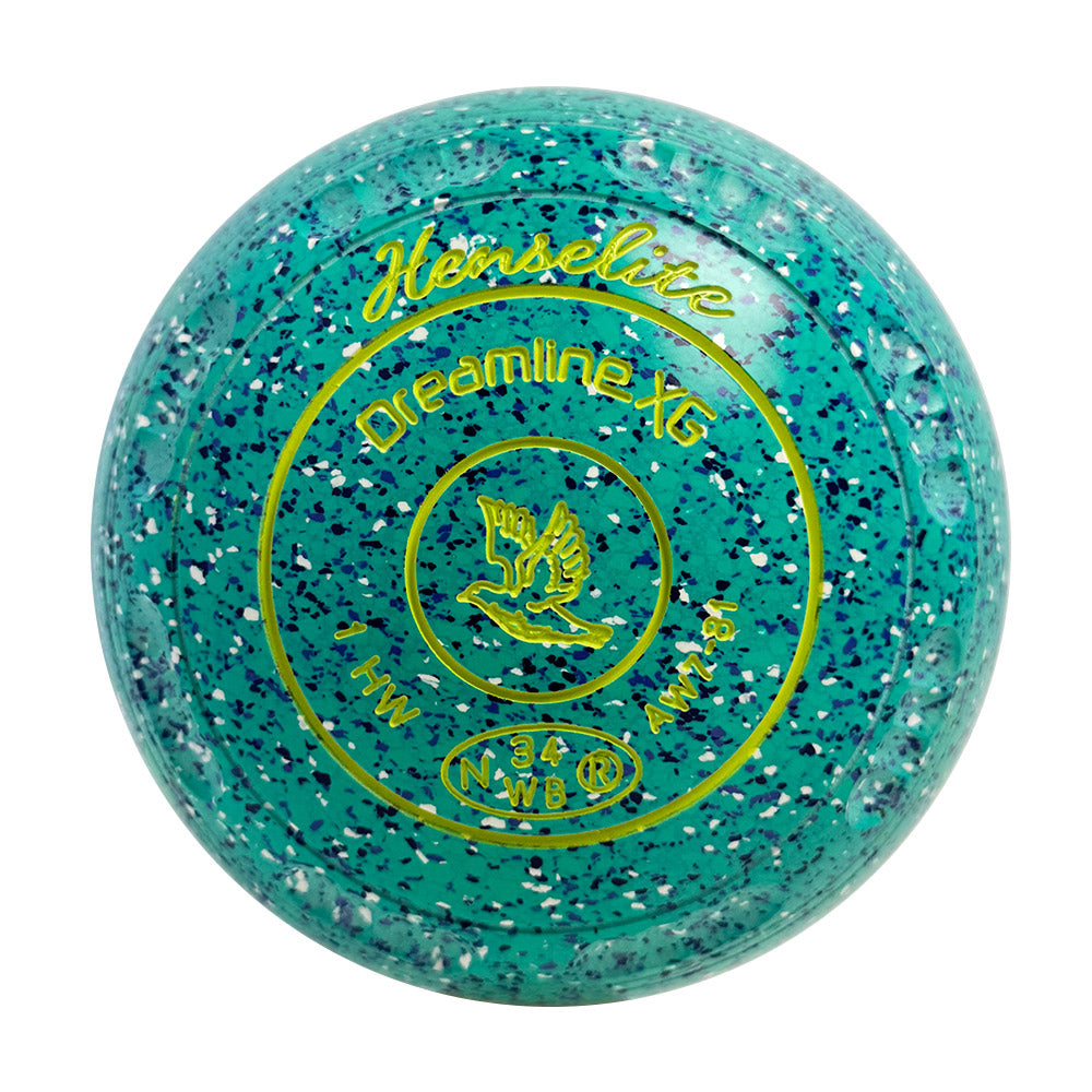 Henselite Dreamline XG Lawn Bowls Size 1 Heavy Gripped - Seaspray AW7-81
