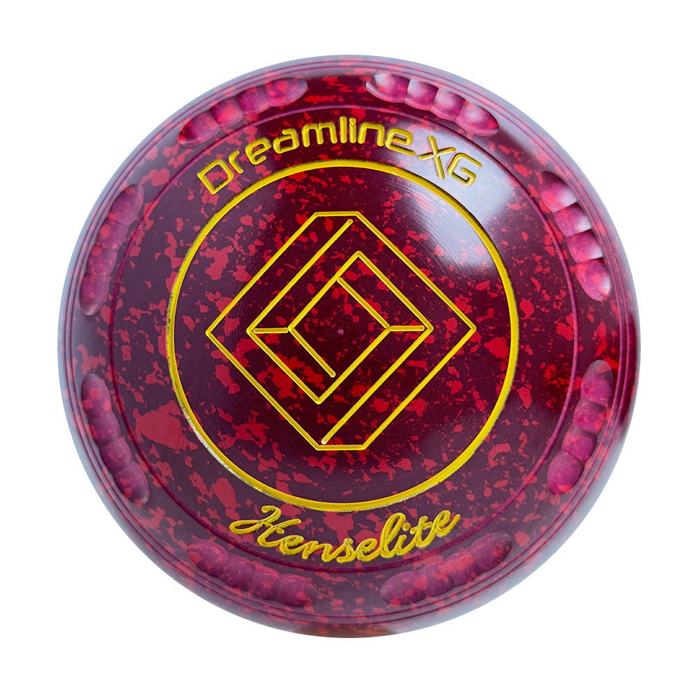 Henselite Dreamline XG Lawn Bowls Size 3 Heavy Gripped - Ruby Rich  AX8-20