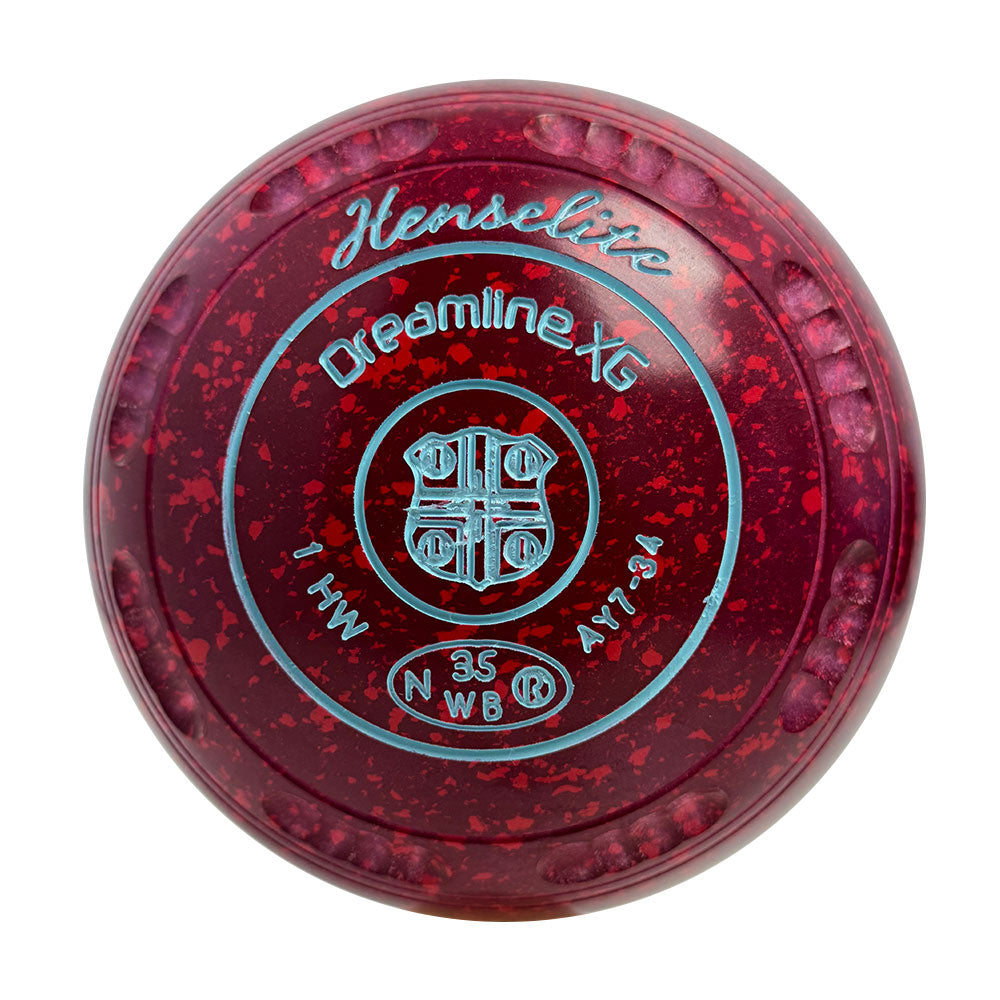 Henselite Dreamline XG Lawn Bowls Size 1 Heavy Gripped - Ruby Rich - AY7-34