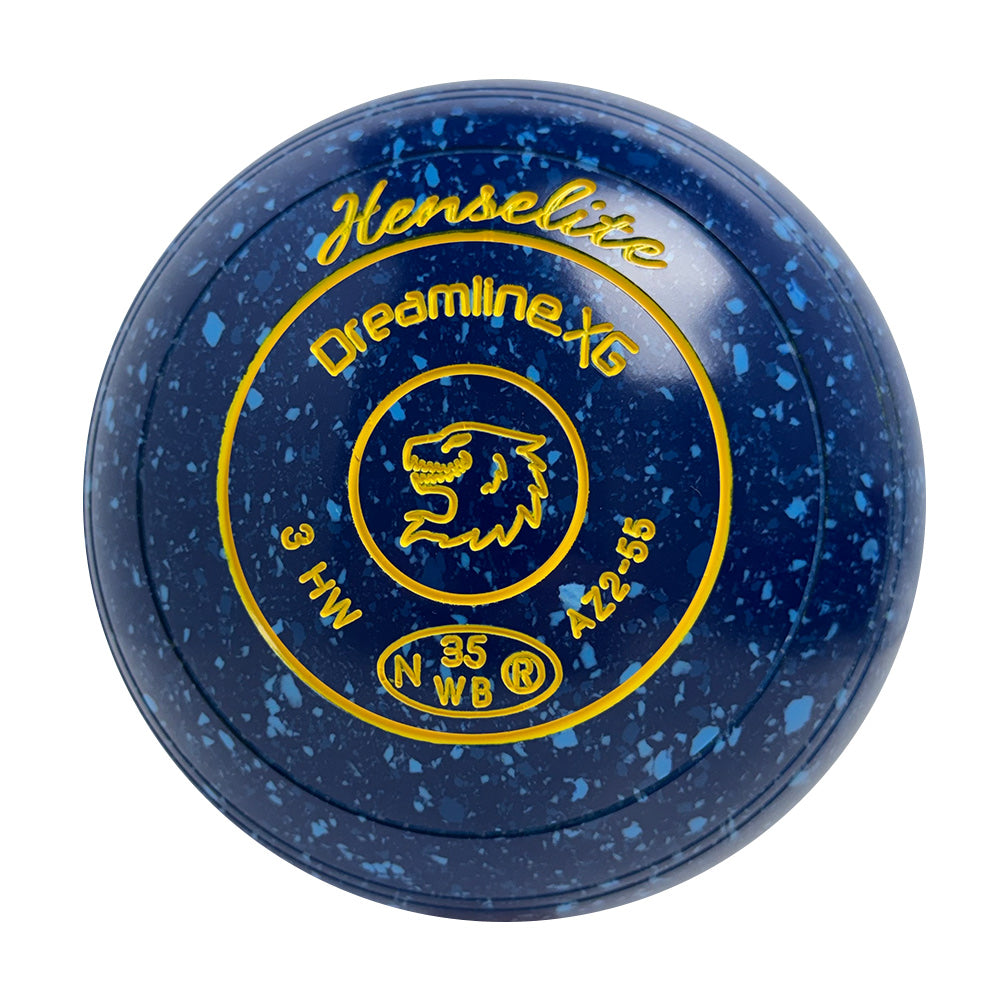 Henselite Dreamline XG Lawn Bowls Size 3 Heavy Non-Gripped - Denim AZ2-55