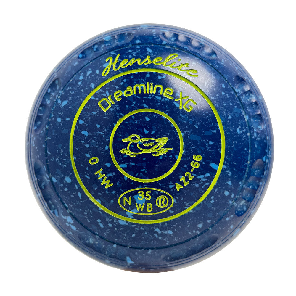 Henselite Dreamline XG Lawn Bowls Size 0 Heavy Gripped - Denim AZ2-66