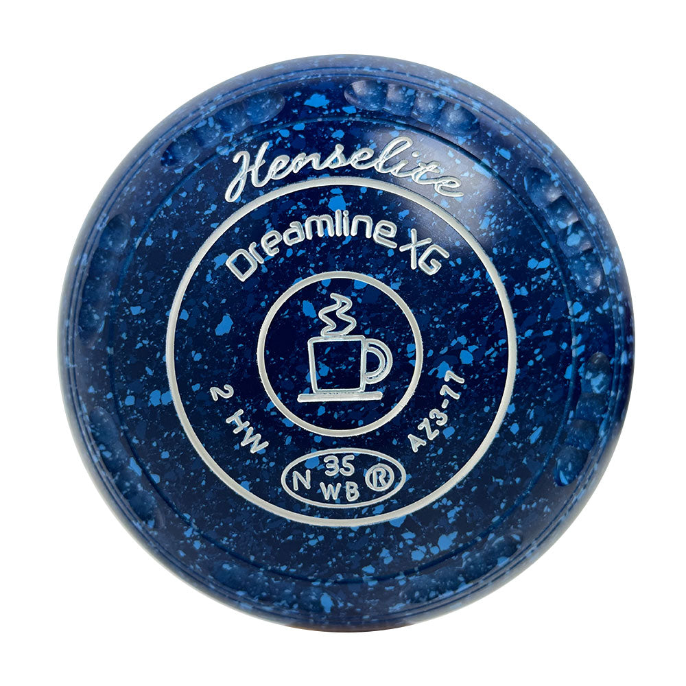 Henselite Dreamline XG Lawn Bowls Size 2 Heavy Gripped - Denim  AZ3-77