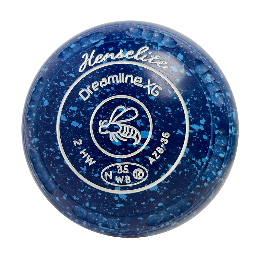 Henselite Dreamline XG Lawn Bowls Size 2 Heavy Gripped - Denim  AZ8-36