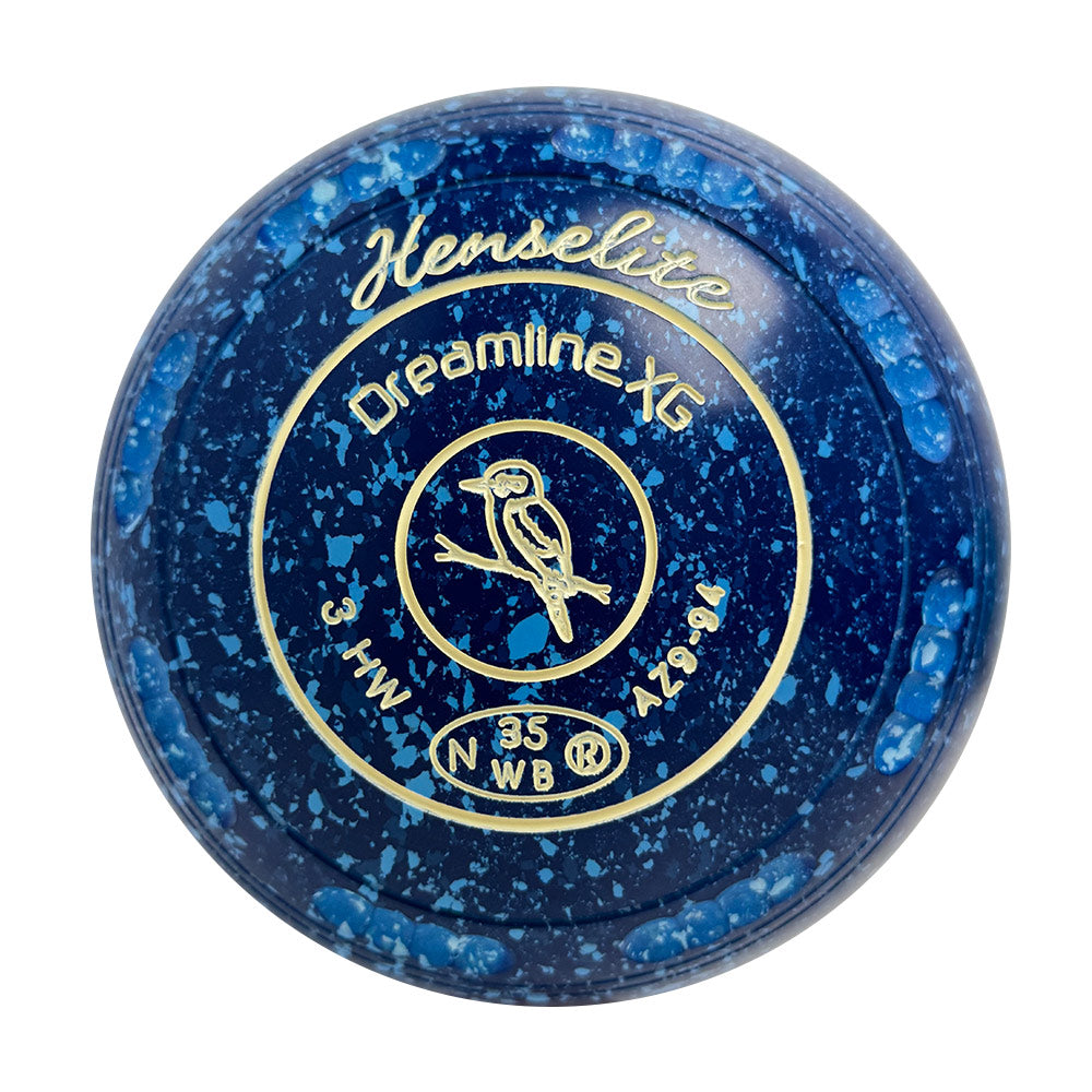 Henselite Dreamline XG Lawn Bowls Size 3 Heavy Gripped - Denim AZ9-94