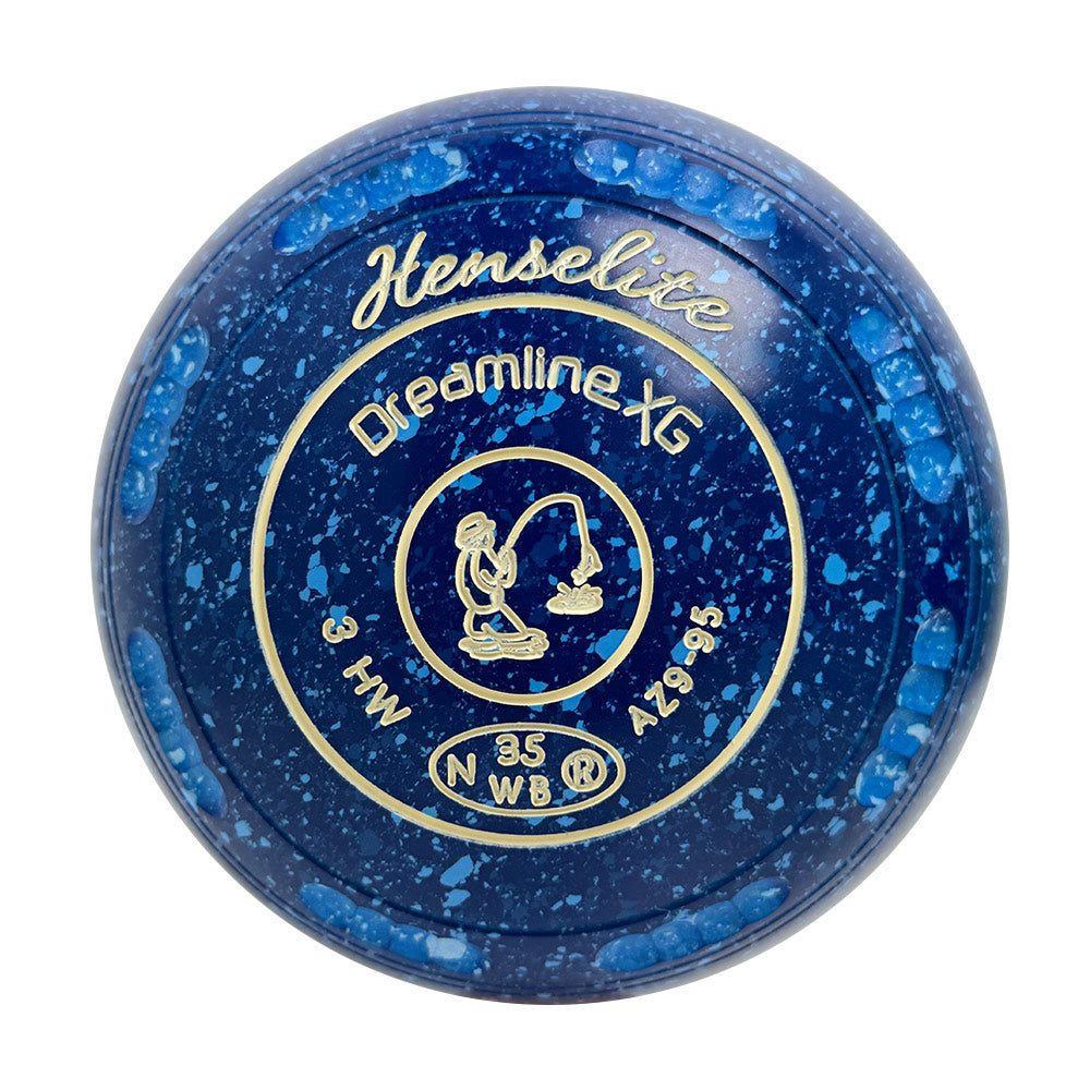 Henselite Dreamline XG Lawn Bowls Size 3 Heavy Gripped - Denim  AZ9-95