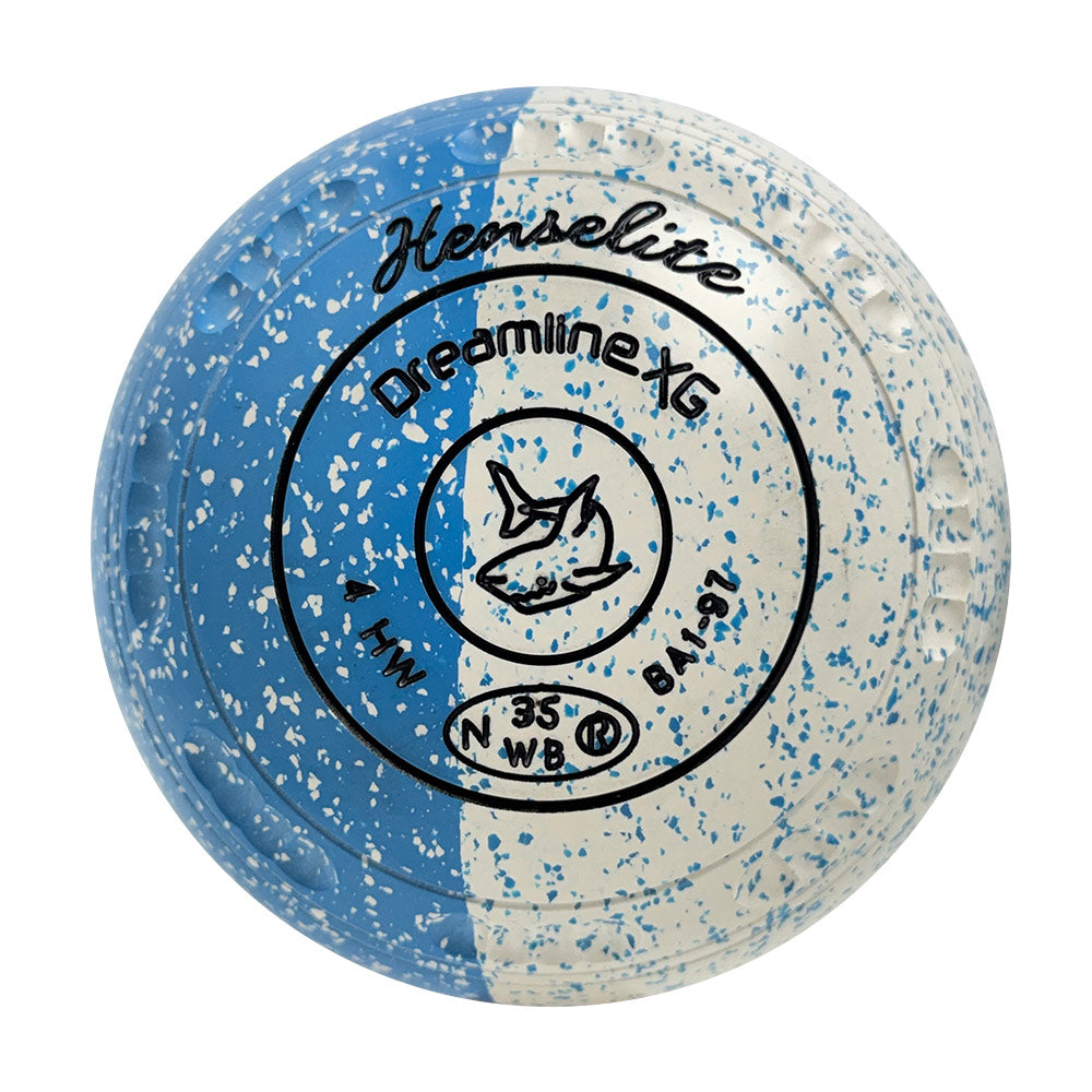 Henselite Dreamline XG Lawn Bowls Size 4 Heavy Gripped - Celeste Duo BA1-97