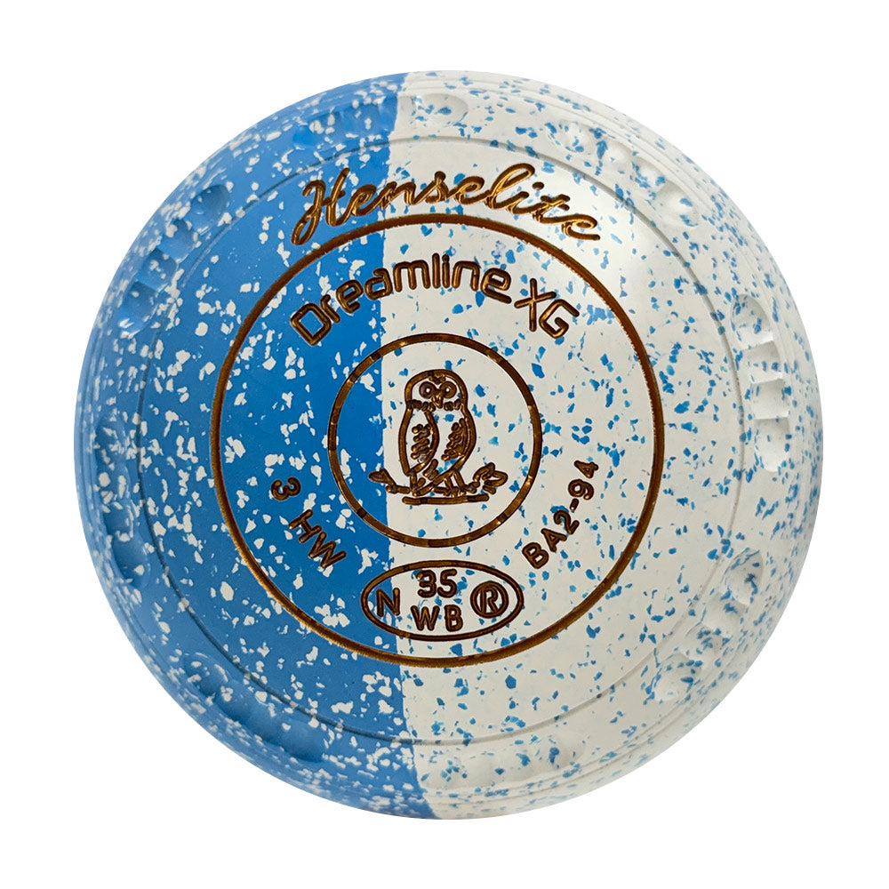 Henselite Dreamline XG Lawn Bowls Size 3 Heavy Gripped - Celeste Duo BA2-94