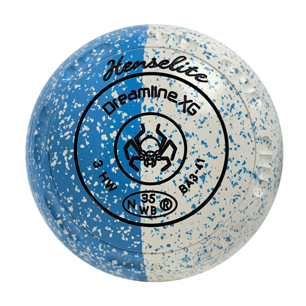 Henselite Dreamline XG Lawn Bowls Size 3 Heavy Gripped - Celeste Duo BA3-41