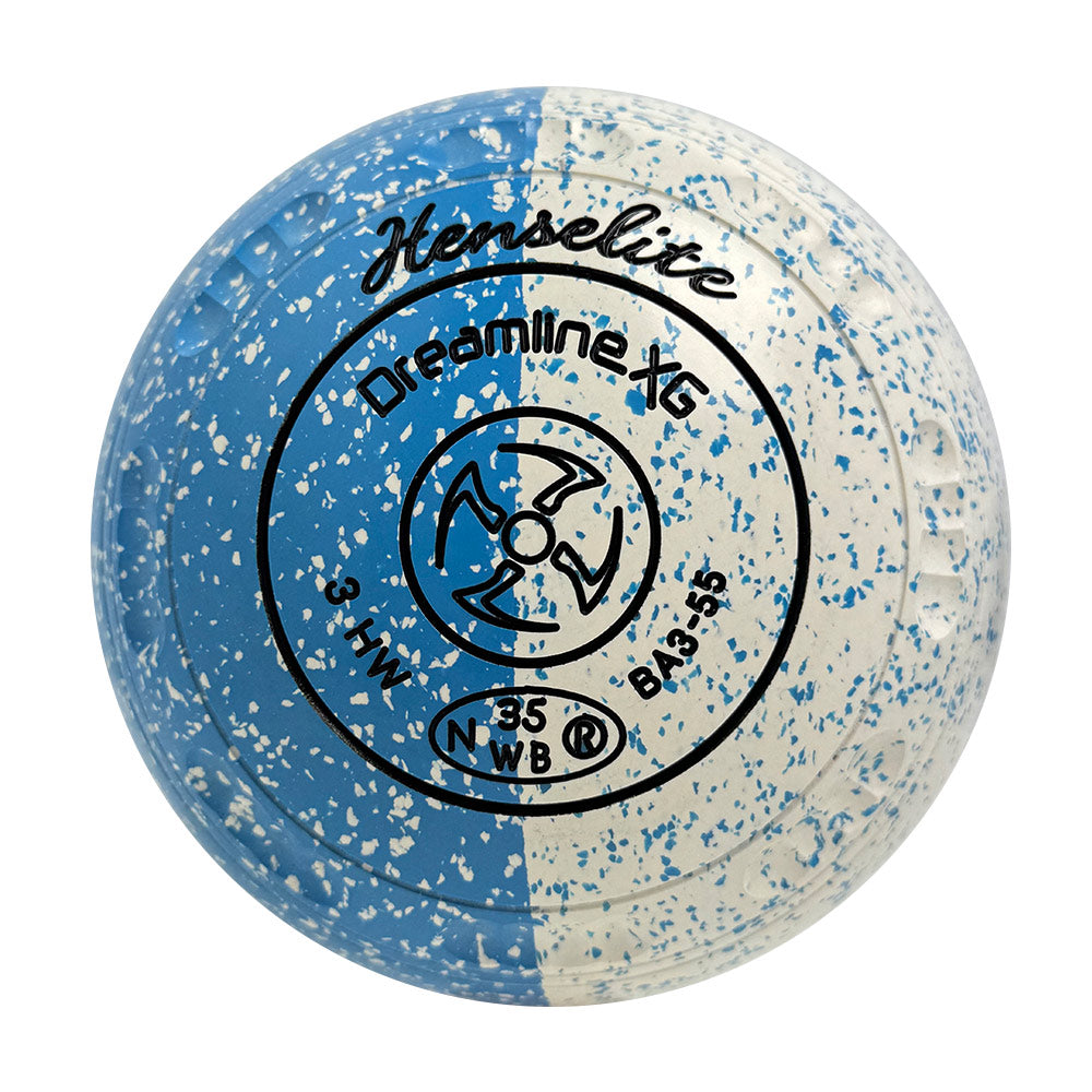 Henselite Dreamline XG Lawn Bowls Size 3 Heavy Gripped - Celeste Duo BA3-55