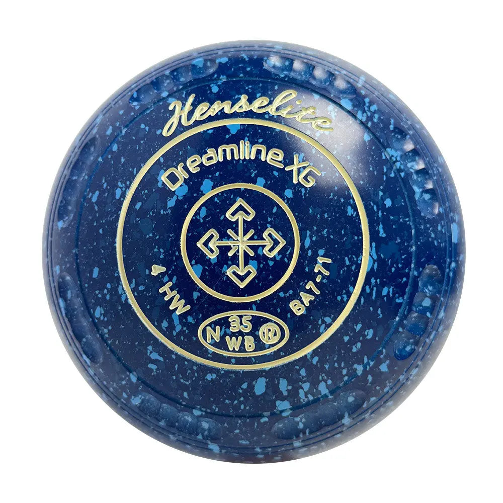 Henselite Dreamline XG Lawn Bowls Size 4 Heavy Gripped - Denim BA7-71 Henselite