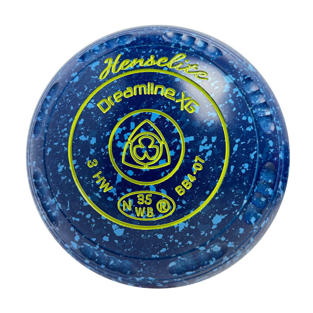 Henselite Dreamline XG Lawn Bowls Size 3 Heavy Gripped - Denim BB4-07 Henselite