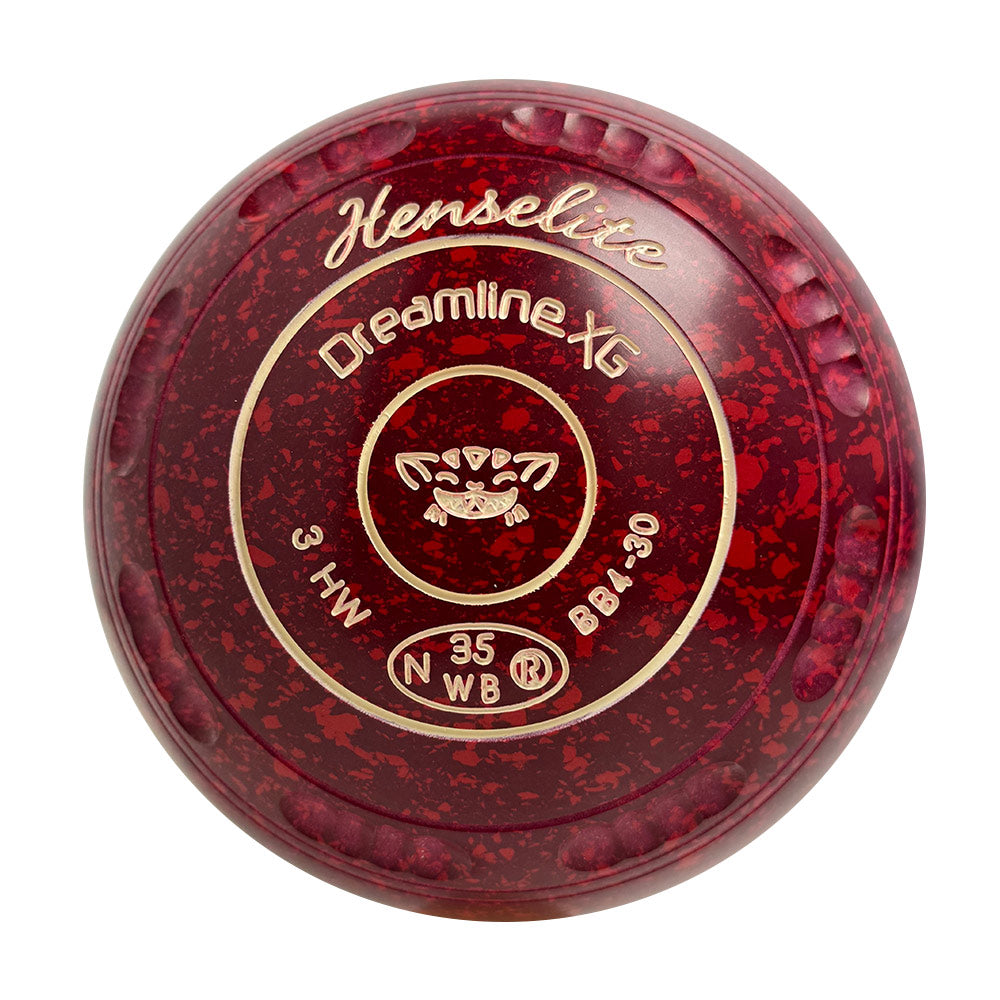 Henselite Dreamline XG Lawn Bowls Size 3 Heavy Gripped - Ruby Rich BB4-30