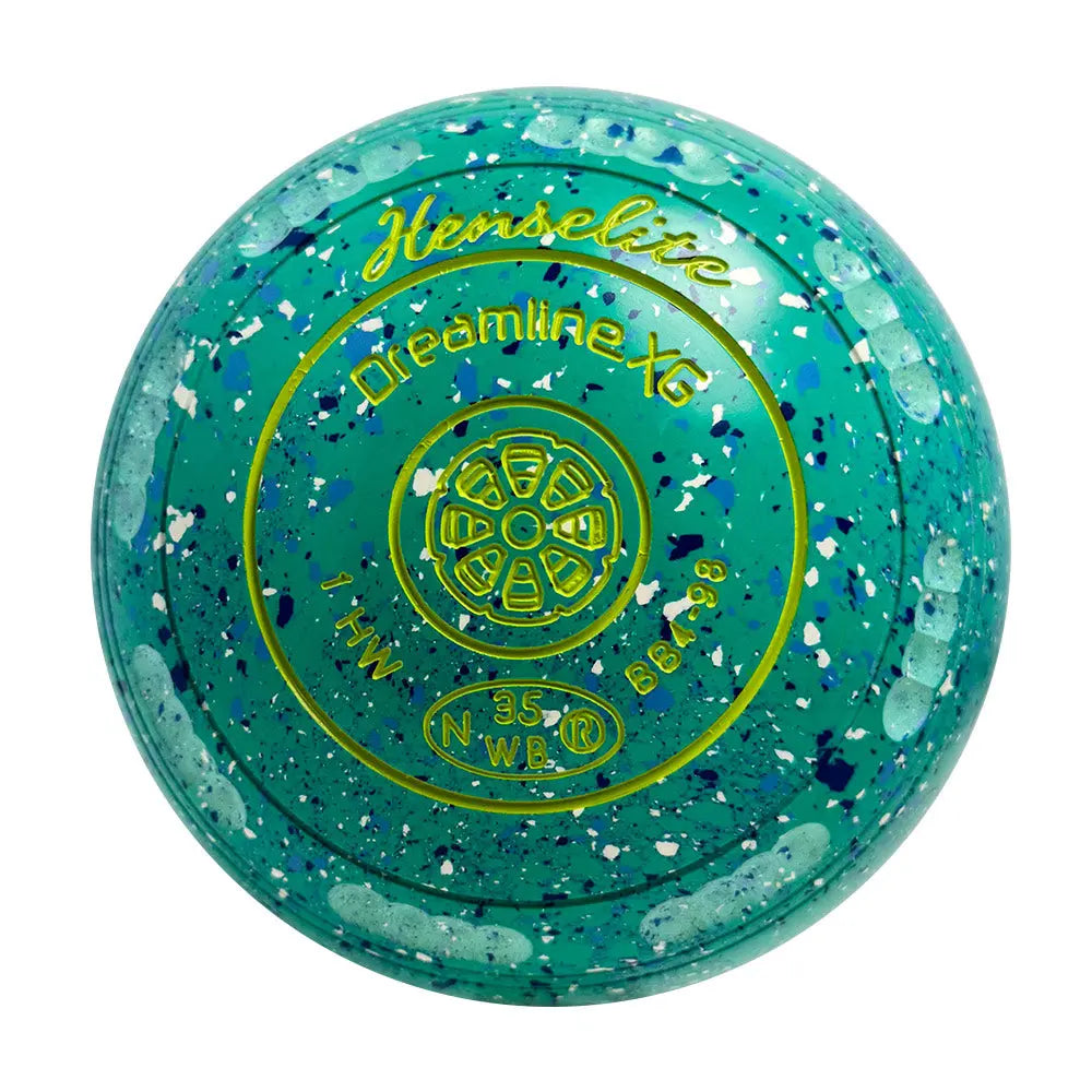 Henselite Dreamline XG Lawn Bowls Size 1 Heavy Gripped - Lagoon BB4-98 Henselite