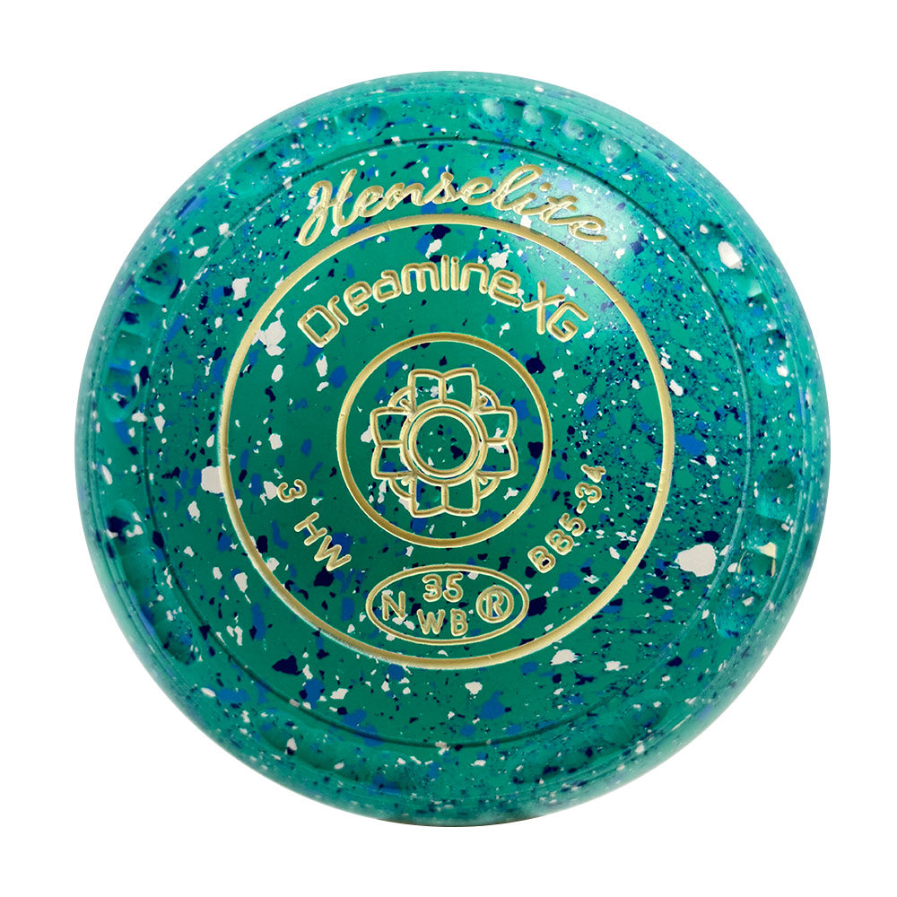 Henselite Dreamline XG Lawn Bowls Size 3 Heavy Gripped - Lagoon BB5-34